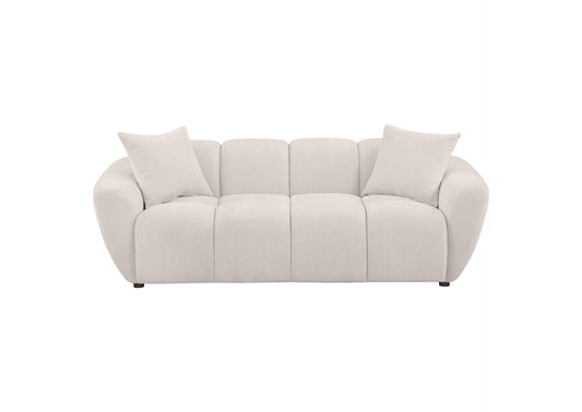 509301 Destino Chenille Upholstered Splayed Arm Sofa Greige