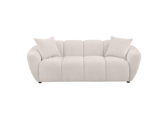509301 Destino Chenille Upholstered Splayed Arm Sofa Greige