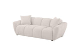 509301 Destino Chenille Upholstered Splayed Arm Sofa Greige