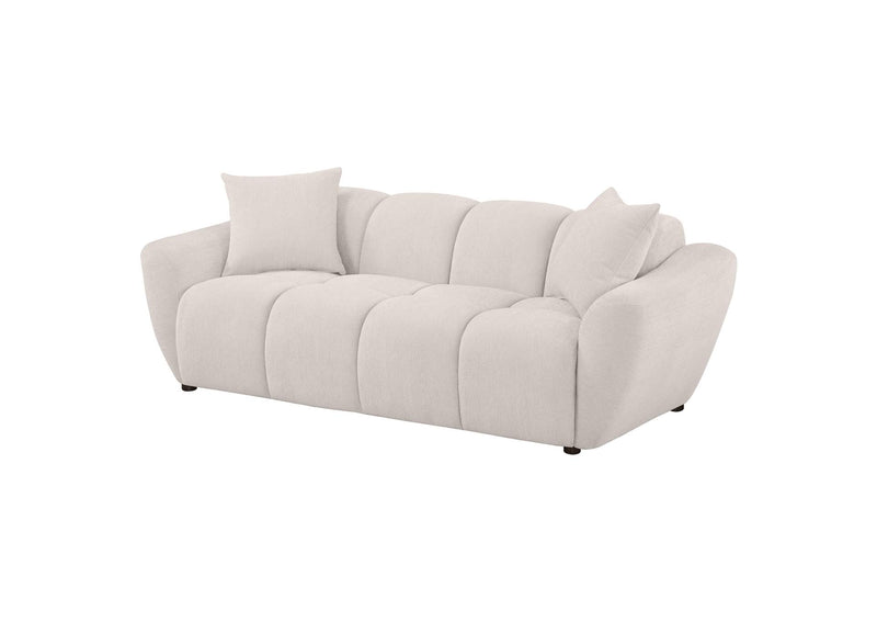 509301 Destino Chenille Upholstered Splayed Arm Sofa Greige