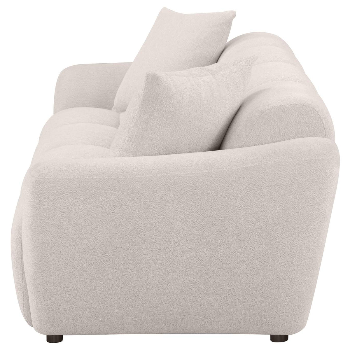 509301 Destino Chenille Upholstered Splayed Arm Sofa Greige