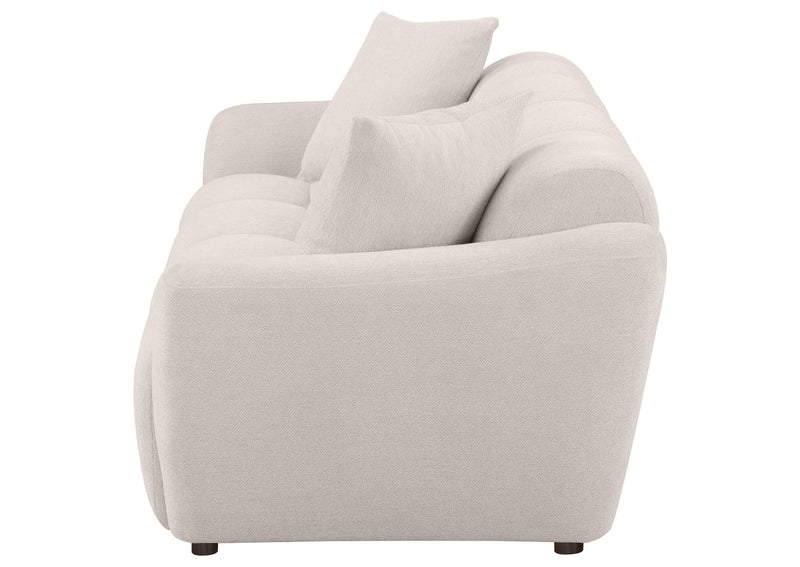 509301 Destino Chenille Upholstered Splayed Arm Sofa Greige