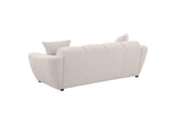 509301 Destino Chenille Upholstered Splayed Arm Sofa Greige
