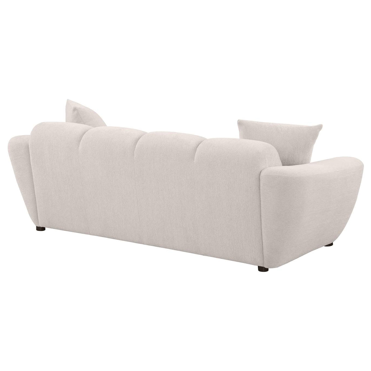 509301 Destino Chenille Upholstered Splayed Arm Sofa Greige