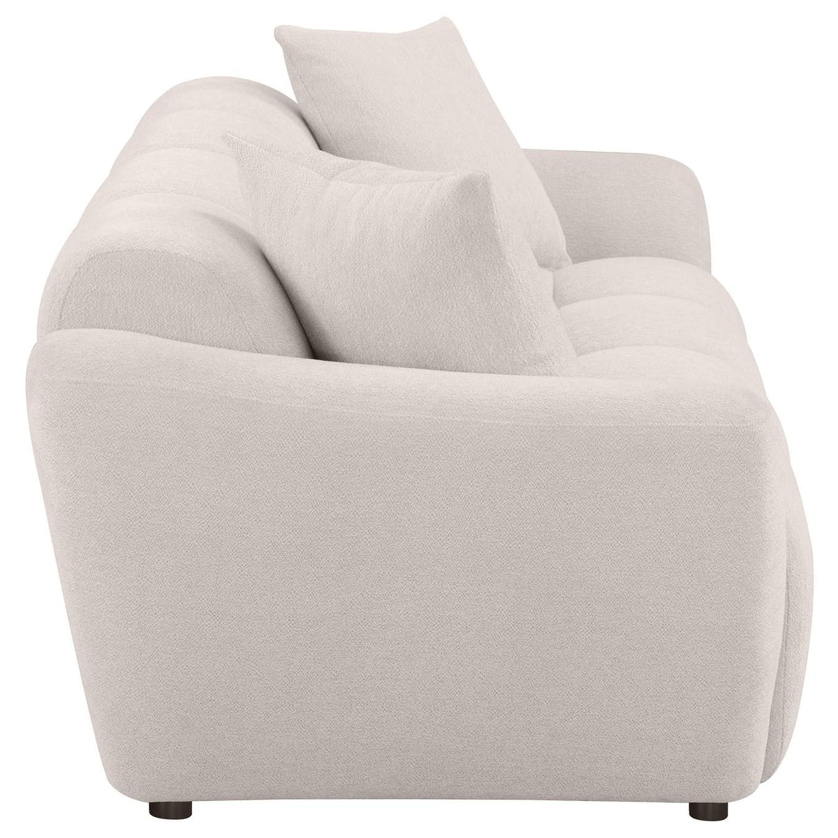 509301 Destino Chenille Upholstered Splayed Arm Sofa Greige