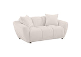 509302 Destino Chenille Upholstered Splayed Arm Loveseat Greige
