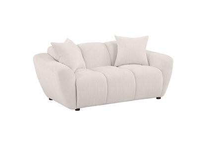 509302 Destino Chenille Upholstered Splayed Arm Loveseat Greige