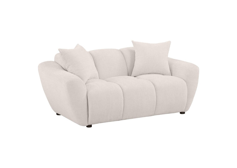 509302 Destino Chenille Upholstered Splayed Arm Loveseat Greige