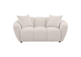 509302 Destino Chenille Upholstered Splayed Arm Loveseat Greige