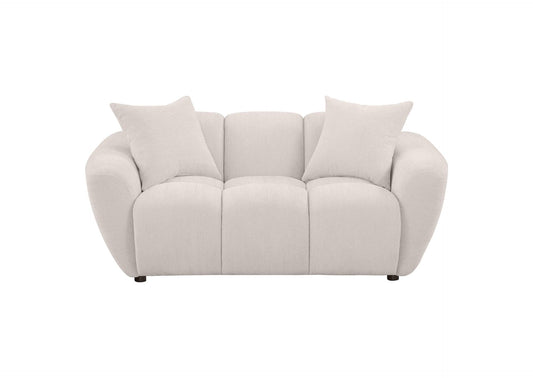 509302 Destino Chenille Upholstered Splayed Arm Loveseat Greige