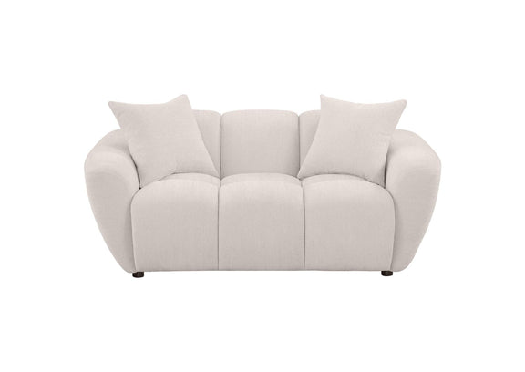 509302 Destino Chenille Upholstered Splayed Arm Loveseat Greige