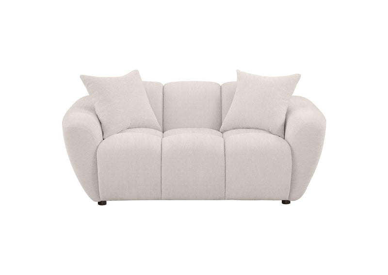509302 Destino Chenille Upholstered Splayed Arm Loveseat Greige