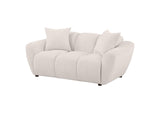 509302 Destino Chenille Upholstered Splayed Arm Loveseat Greige