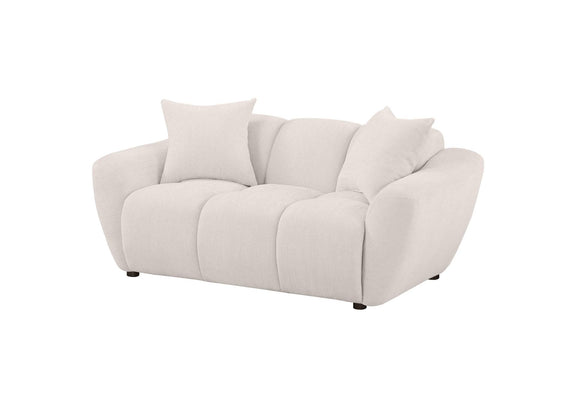 509302 Destino Chenille Upholstered Splayed Arm Loveseat Greige