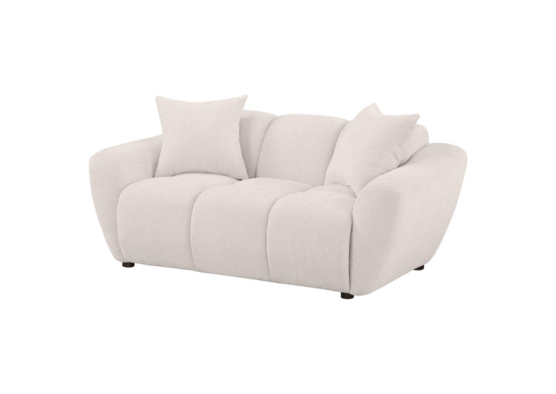509302 Destino Chenille Upholstered Splayed Arm Loveseat Greige