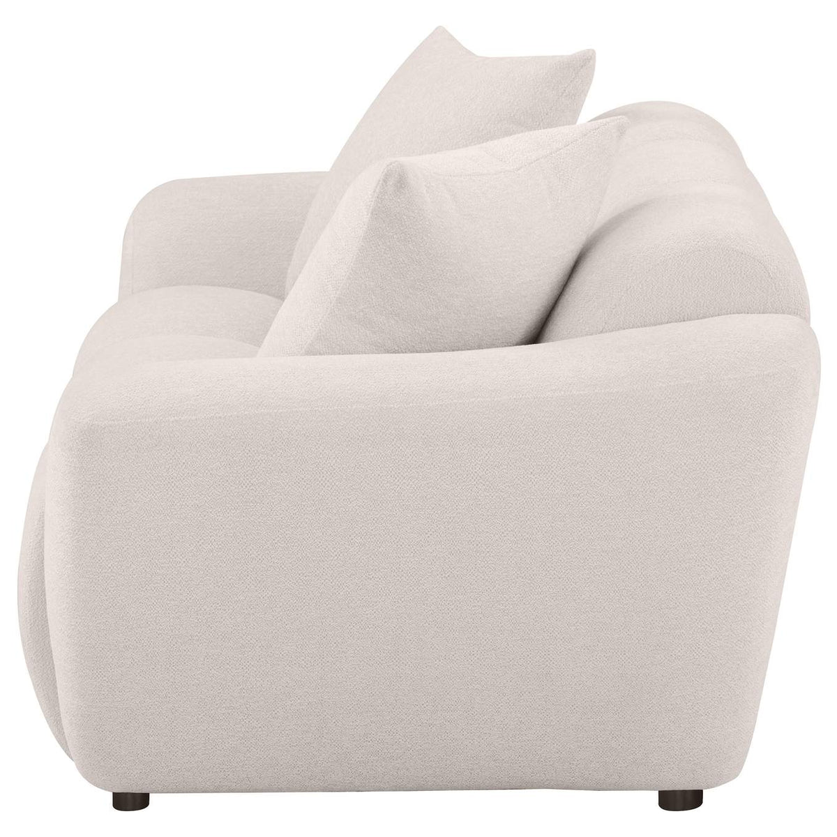 509302 Destino Chenille Upholstered Splayed Arm Loveseat Greige