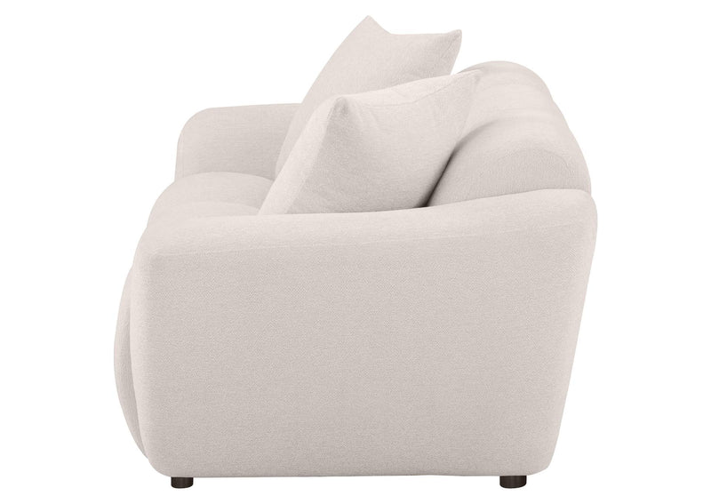 509302 Destino Chenille Upholstered Splayed Arm Loveseat Greige