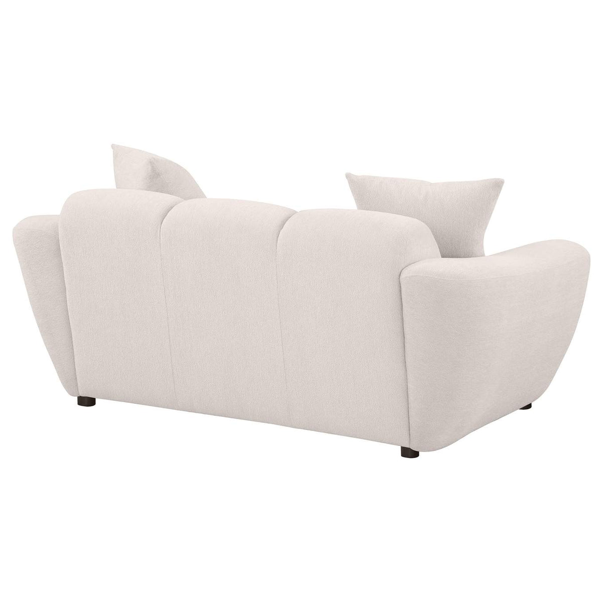 509302 Destino Chenille Upholstered Splayed Arm Loveseat Greige