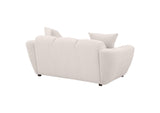 509302 Destino Chenille Upholstered Splayed Arm Loveseat Greige