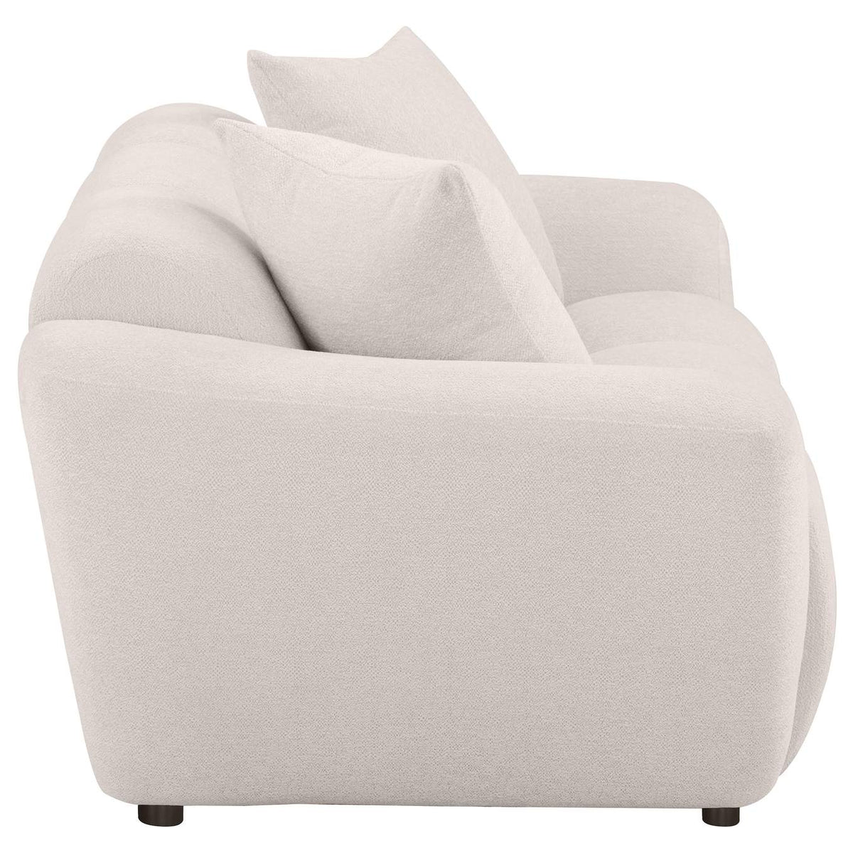 509302 Destino Chenille Upholstered Splayed Arm Loveseat Greige