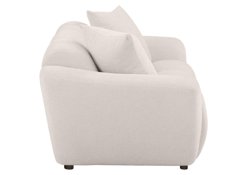 509302 Destino Chenille Upholstered Splayed Arm Loveseat Greige