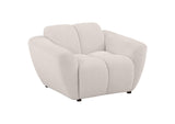 509303 Destino Chenille Upholstered Splayed Arm Accent Chair Greige