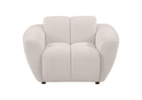 509303 Destino Chenille Upholstered Splayed Arm Accent Chair Greige