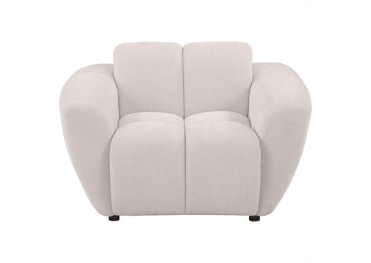 509303 Destino Chenille Upholstered Splayed Arm Accent Chair Greige