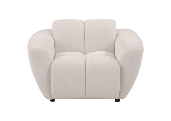 509303 Destino Chenille Upholstered Splayed Arm Accent Chair Greige