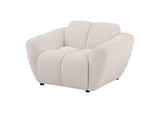 509303 Destino Chenille Upholstered Splayed Arm Accent Chair Greige