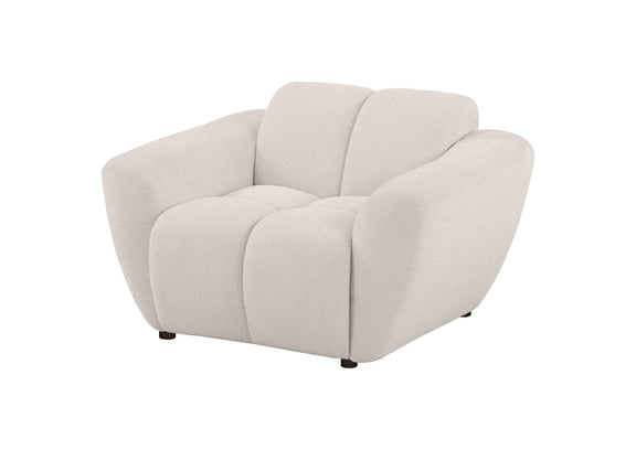 509303 Destino Chenille Upholstered Splayed Arm Accent Chair Greige