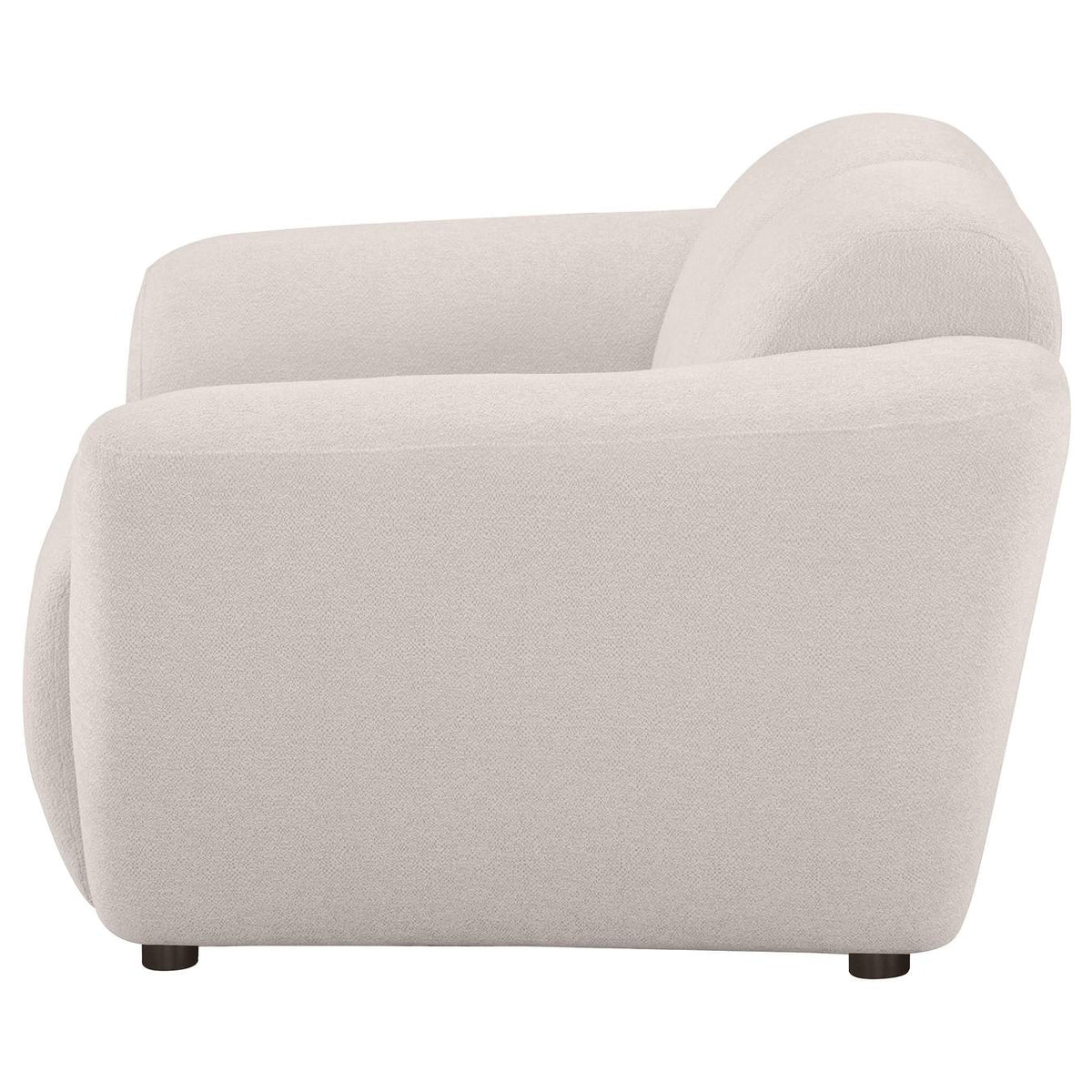 509303 Destino Chenille Upholstered Splayed Arm Accent Chair Greige