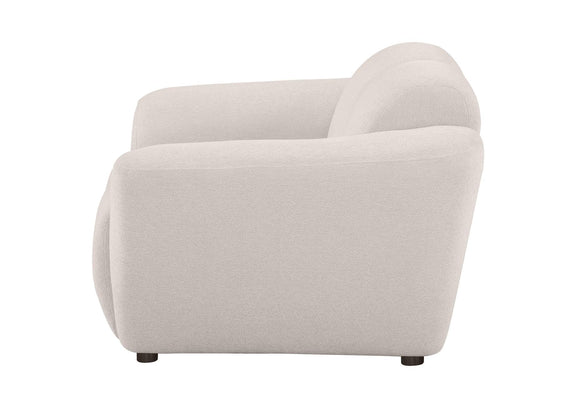 509303 Destino Chenille Upholstered Splayed Arm Accent Chair Greige