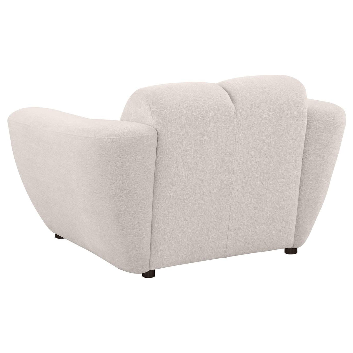 509303 Destino Chenille Upholstered Splayed Arm Accent Chair Greige