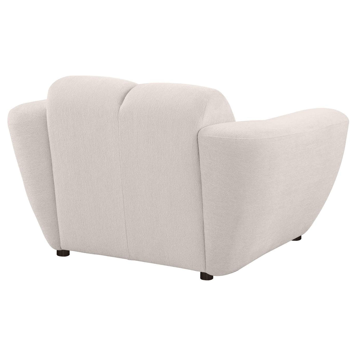 509303 Destino Chenille Upholstered Splayed Arm Accent Chair Greige