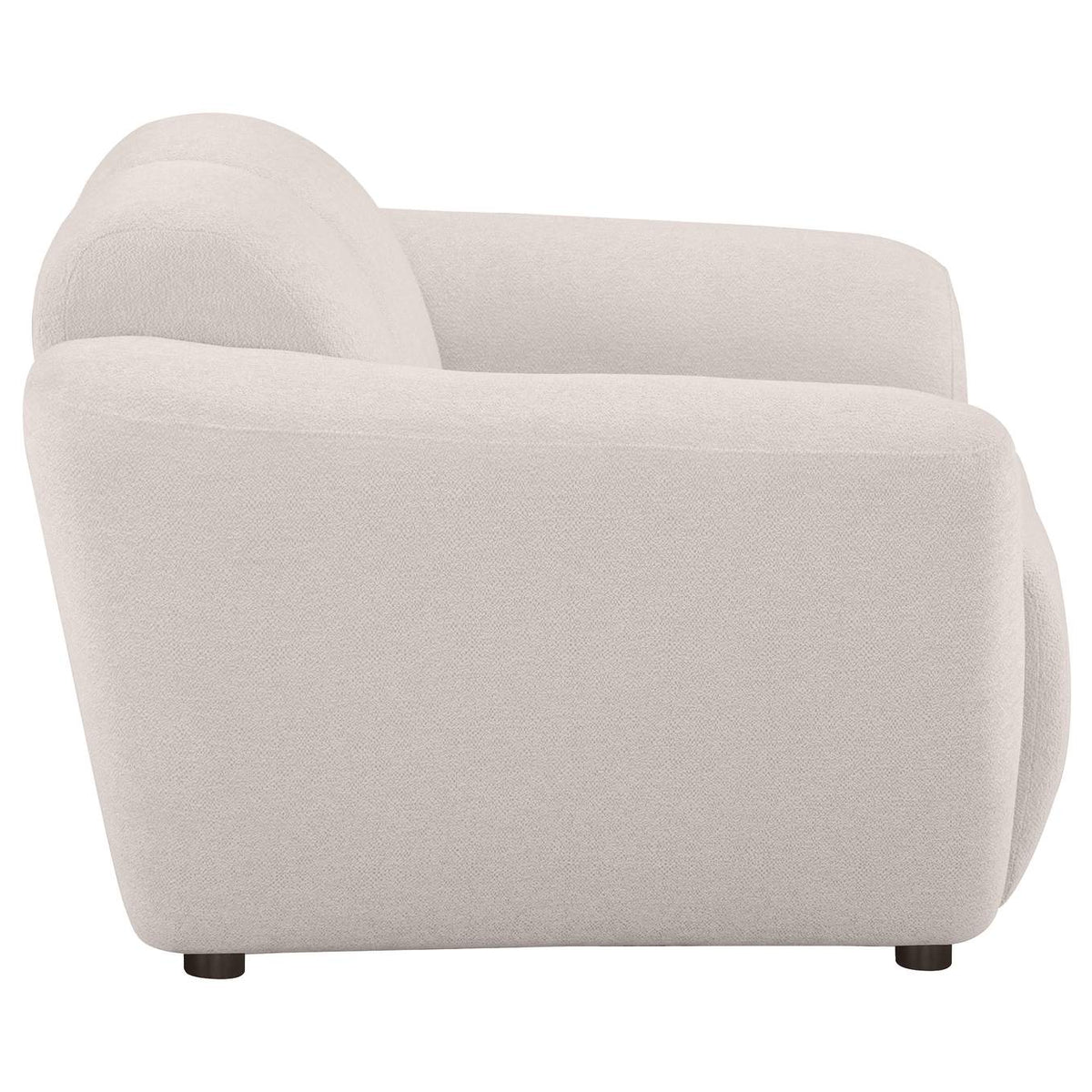509303 Destino Chenille Upholstered Splayed Arm Accent Chair Greige