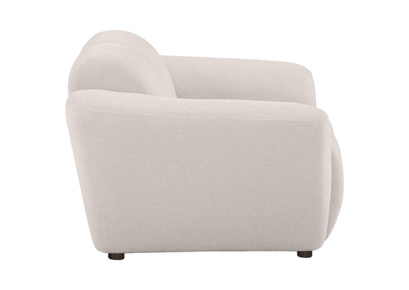 509303 Destino Chenille Upholstered Splayed Arm Accent Chair Greige