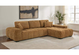 509340 Octavia Upholstered Sectional Chaise Sofa Amber