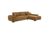 509340 Octavia Upholstered Sectional Chaise Sofa Amber