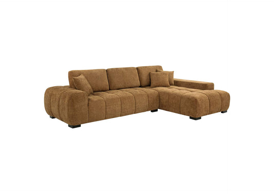 509340 Octavia Upholstered Sectional Chaise Sofa Amber