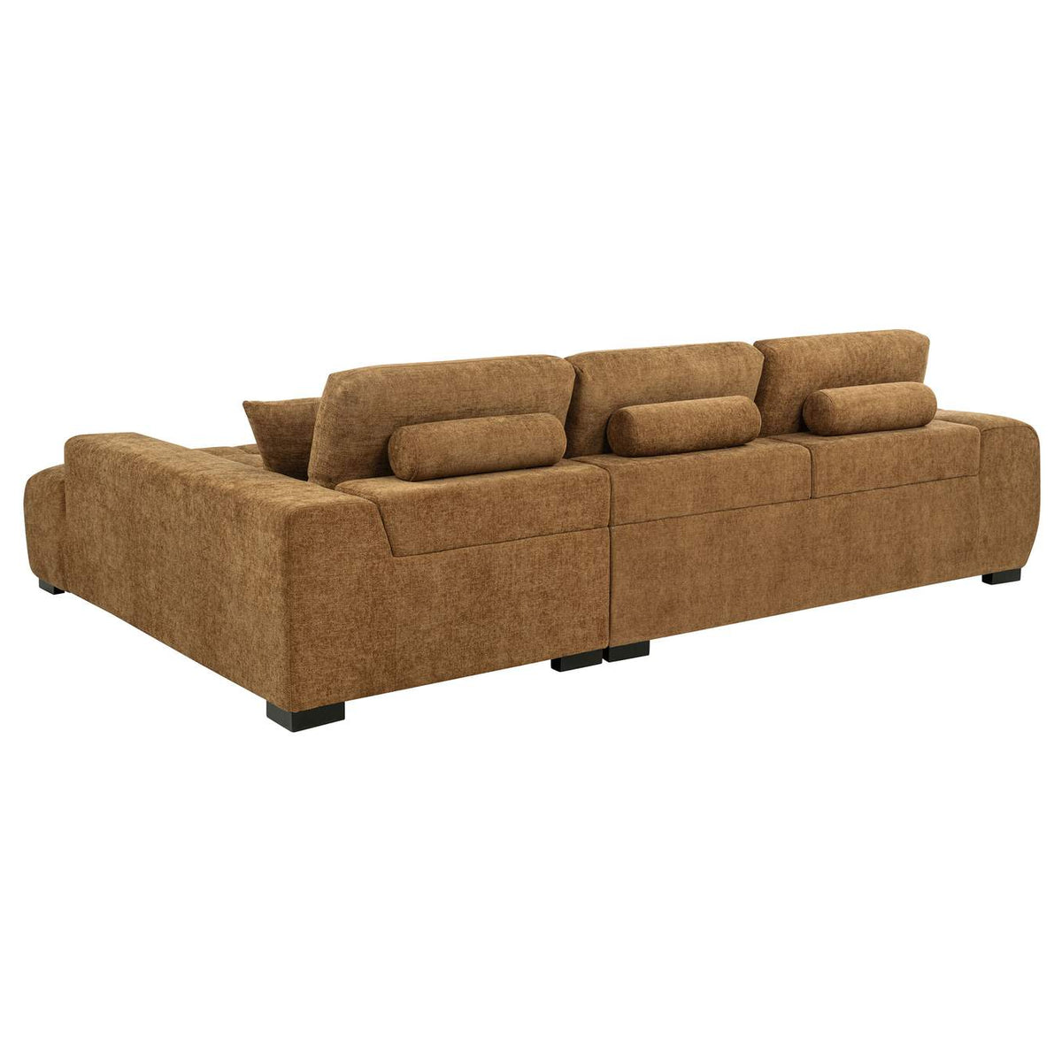 509340 Octavia Upholstered Sectional Chaise Sofa Amber