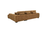 509340 Octavia Upholstered Sectional Chaise Sofa Amber
