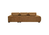 509340 Octavia Upholstered Sectional Chaise Sofa Amber