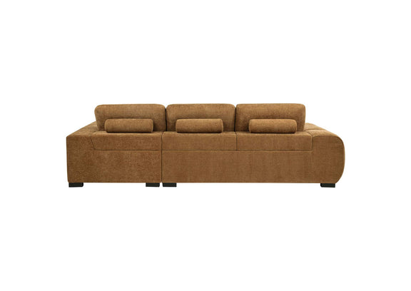 509340 Octavia Upholstered Sectional Chaise Sofa Amber