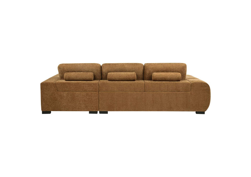 509340 Octavia Upholstered Sectional Chaise Sofa Amber