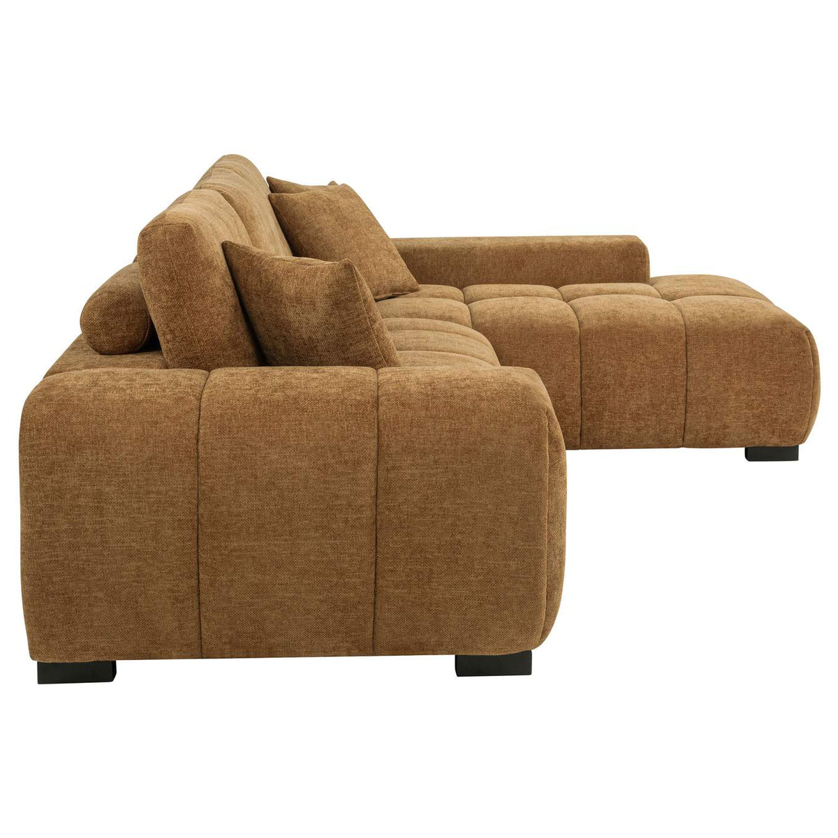 509340 Octavia Upholstered Sectional Chaise Sofa Amber
