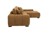 509340 Octavia Upholstered Sectional Chaise Sofa Amber