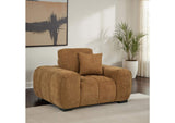 509343 Octavia Upholstered Track Arm Accent Chair Amber