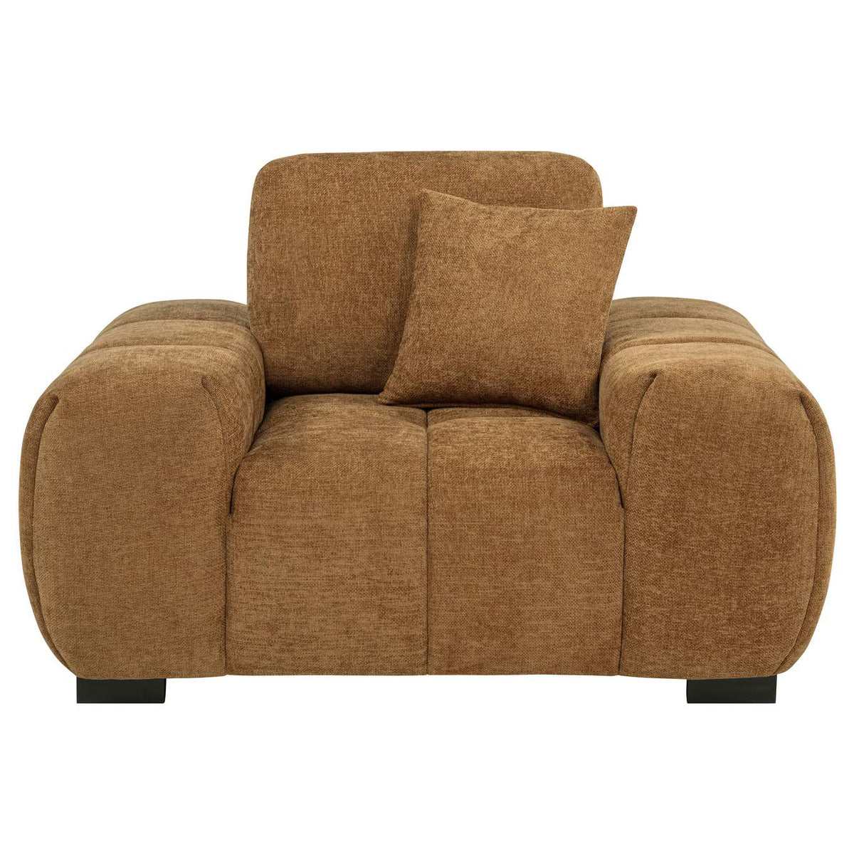 509343 Octavia Upholstered Track Arm Accent Chair Amber