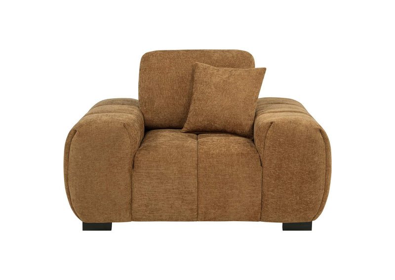 509343 Octavia Upholstered Track Arm Accent Chair Amber